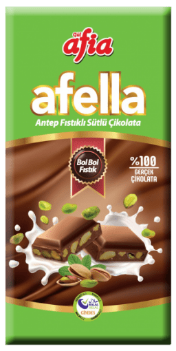 Afia Afella Tablet Antep Fıstıklı Çikolata 80 Gr resmi