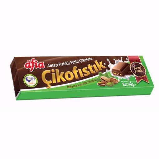 Afia Çikofıstık Çikolata 40 Gr GİMDES Helal Sertifikalı . GİMDES Onaylı
