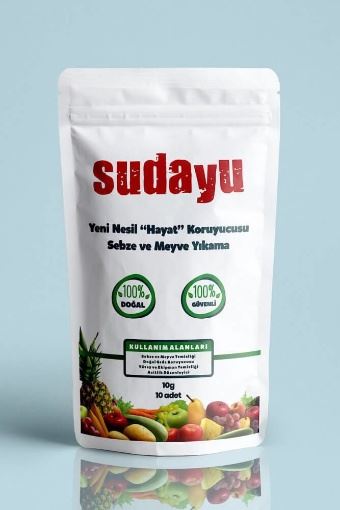 Sudayu - Doğal Antibakteriyel Meyve Sebze Yıkama Temizleme Maddesi 10lu Paket resmi