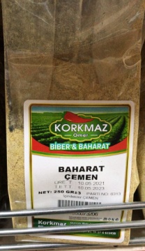 Korkmaz Ömer Çemen 250 Gr için ayrıntıları göster Korkmaz Ömer Çemen 250 Gr resmi