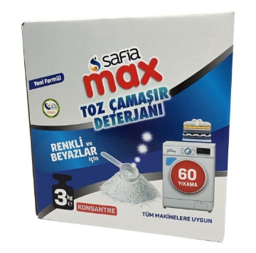Safia Max Toz Çamaşır Makinesi Deterjanı 3 Kg için ayrıntıları göster Safia Max Toz Çamaşır Makinesi Deterjanı 3 Kg resmi