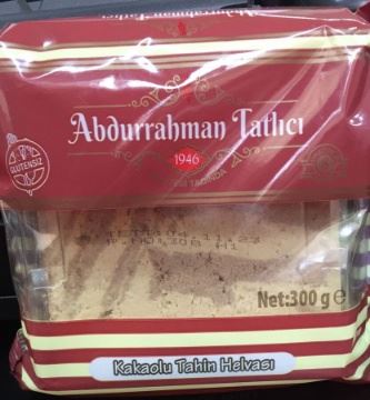 Abdurrahman Tatlıcı Kakaolu Tahin Helvası 300 Gr için ayrıntıları göster Abdurrahman Tatlıcı Kakaolu Tahin Helvası 300 Gr resmi