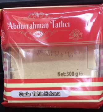 Abdurrahman Tatlıcı Sade Tahin Helvası 300 Gr için ayrıntıları göster Abdurrahman Tatlıcı Sade Tahin Helvası 300 Gr resmi