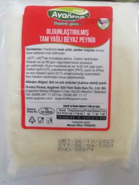 Has Aygören Olgunlaştırılmış Tam Yağlı Beyaz Peynir 700-800 Gr için ayrıntıları göster Has Aygören Olgunlaştırılmış Tam Yağlı Beyaz Peynir 700-800 Gr resmi