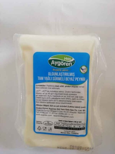 Has Aygören Olgunlaştırılmış Tam Yağlı Sürmeli Beyaz Peynir 300-400 Gr resmi