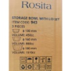 Rosita Cam Saklama Kabı (3'lü Paket) resmi