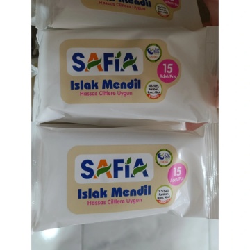 Safia Cep Tipi Islak Mendil (15'li Paket) için ayrıntıları göster Safia Cep Tipi Islak Mendil (15'li Paket) resmi