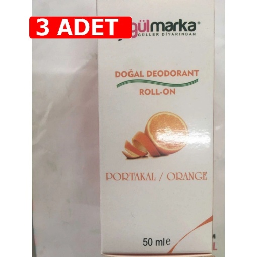 [Kampanya] Gülmarka Doğal Deodorant Roll-on Portakal 50 Ml  (3 Adet) resmi