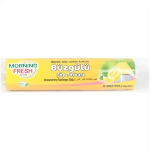 Büzgülü Büyük Boy Limon Kokulu Çöp Poşeti (10'lu Paket) resmi