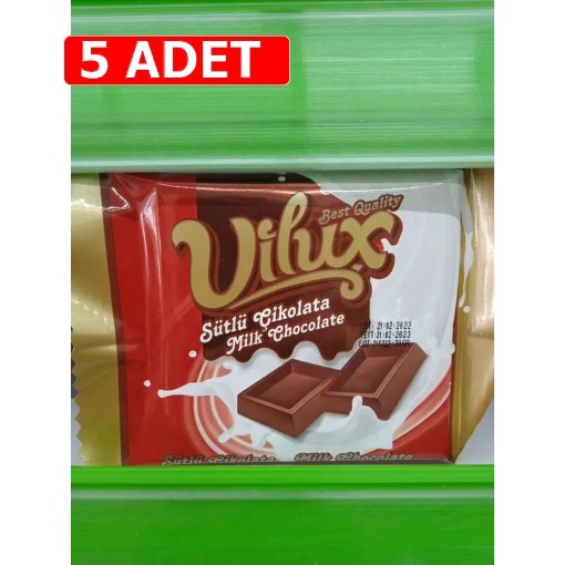 [Kampanya] Milat Vilux Kare Sütlü Çikolata 30 Gr  (5 Adet) resmi