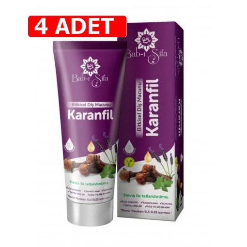 [Kampanya] Babı Şifa Bitkisel Diş Macunu Karanfilli 140 Gr  (4 Adet) resmi