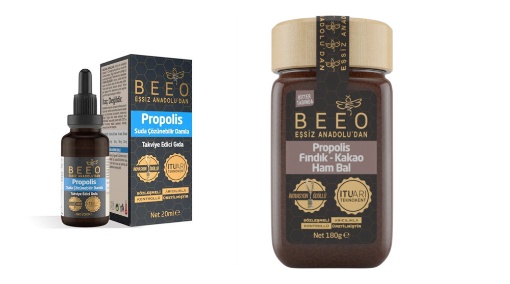 [Kampanya] Beeo Suda Çözünür Propolis Damla 20 Ml  + Beeo Propolis Fındık Kakao Ham Bal 180 Gr resmi