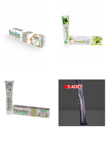 [Kampanya] Feradisin Diş Macunu Komple Bakım Aloe Vera 75 Ml  + Feradisin Diş Macunu Nane Ferahlığı 75 Ml  + Feradisin Misvak Özlü Diş Macunu 75 Ml  + Spumy Tekli Diş Fırçası (Orta Sert) Kapaklı  (3 Adet) resmi