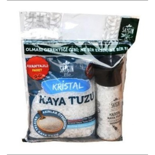 Saygın Kaya Tuzu + Değirmen İkili Paket 110/500 Gr resmi