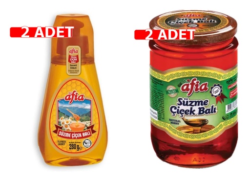 [Kampanya] Afia Süzme Çiçek Balı 850 Gr  (2 Adet) + Afia Tüp Süzme Çiçek Bal 280 Gr  (2 Adet) resmi