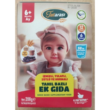 Tatarası Bebek Ek Gıda Irmikli Yulaflı Sütlü Ve Hurmalı 200 Gr için ayrıntıları göster Tatarası Bebek Ek Gıda Irmikli Yulaflı Sütlü Ve Hurmalı 200 Gr resmi