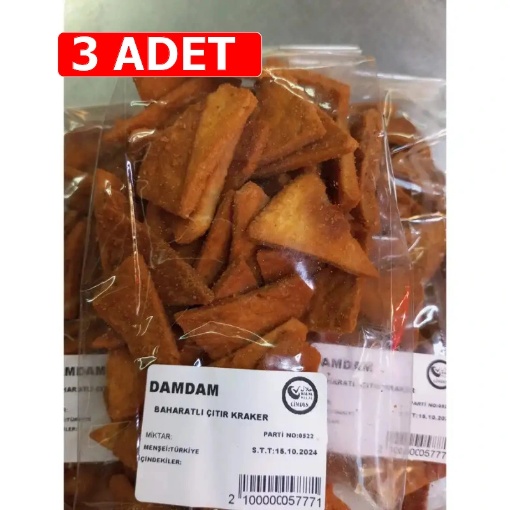 [Kampanya] Damdam Baharatlı Çıtır Kraker 150 Gr  (3 Adet) resmi