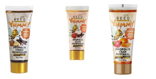 [Kampanya] Beeo Propolis Çilek Portakal Yummy 30 Gr  + Beeo Yummy Propolis Çilek Keçiboynuzu 30 Gr  + Beeo Yummy Propolis Fındık Keçiboynuzu 30 Gr resmi