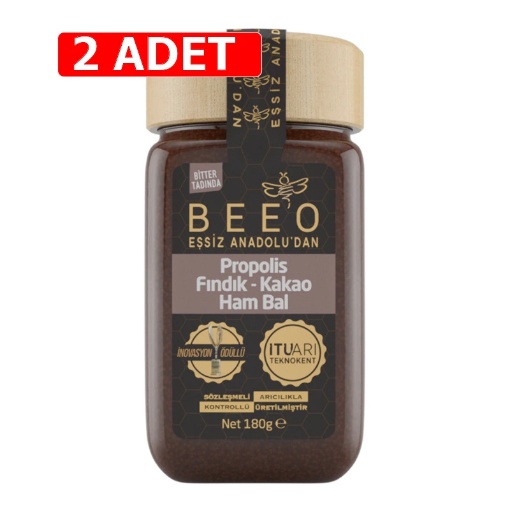 [Kampanya] Beeo Propolis Fındık Kakao Ham Bal 180 Gr  (2 Adet) resmi