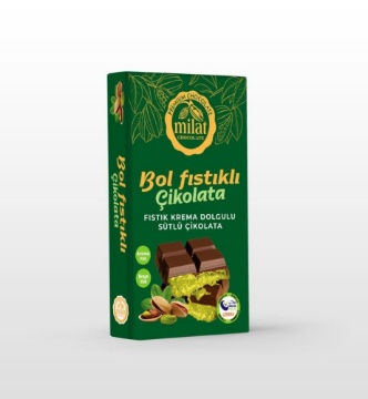 Milat Bol Fıstıklı Çikolata 60 Gr için ayrıntıları göster Milat Bol Fıstıklı Çikolata 60 Gr resmi