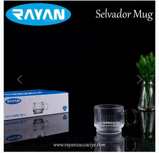 Rayan Selvador Kulplu Cam Bardak (6'lı Paket) resmi
