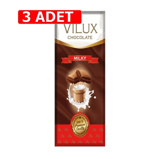 [Kampanya] Milat Vilux Sütlü Çikolata 40 Gr  (3 Adet) resmi