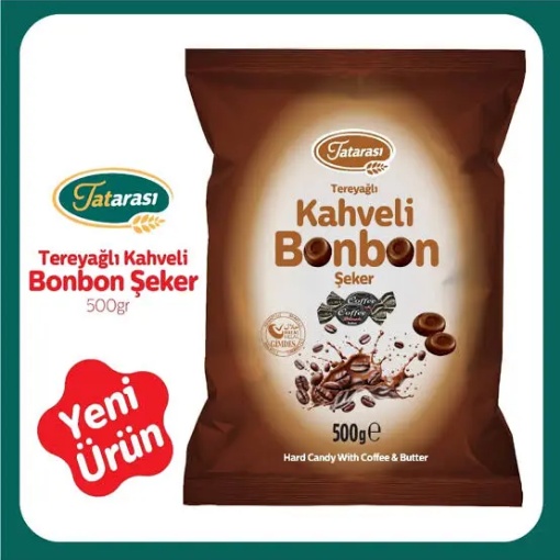 Tatarası Tereyağılı Kahveli Bonbon Şeker 500 Gr resmi