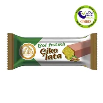 Milat Krema Dolgulu Dubai Stili Bol Fıstıklı Çikolata 25 Gr için ayrıntıları göster Milat Krema Dolgulu Dubai Stili Bol Fıstıklı Çikolata 25 Gr resmi