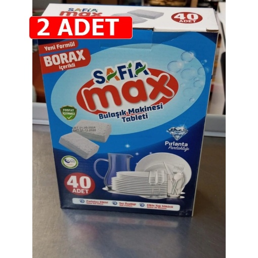 [Kampanya] Safia Max Bulaşık Makinesi Tableti (40'lı Paket)  (2 Adet) resmi