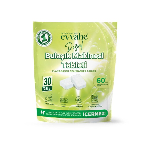 Evvahe Doğal Bulaşık Makinesi Tableti 30 Adet resmi