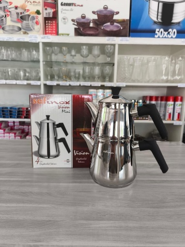 Safinox Vision Mini Boy Çelik Çaydanlık (12 Bardak) resmi