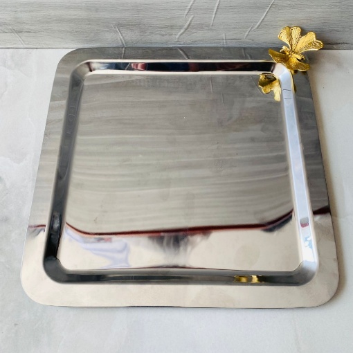 Sunum Tepsisi Tek Kelebekli 22 X 22 cm resmi