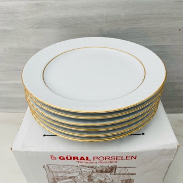Güral Porselen Sedef Yaldızlı Pasta Tabak 20 cm (6'lı Paket) için ayrıntıları göster Güral Porselen Sedef Yaldızlı Pasta Tabak 20 cm (6'lı Paket) resmi