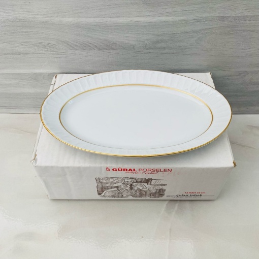 Güral Porselen Kayık Tabak 25 Cm resmi