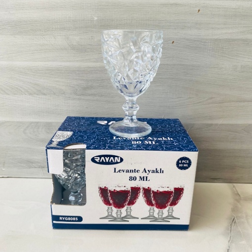 Rayan Levante Kahve Yanı Ayaklı Bardak (6'lı Paket) resmi