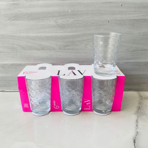 Lav Sedef Su Bardak (6'lı Paket) resmi