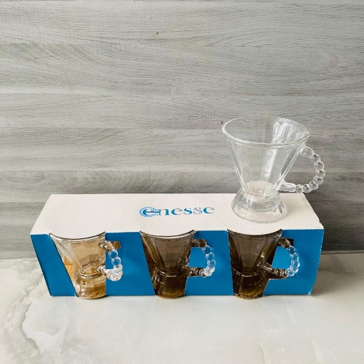 Enesse 3'lü Kulplu Bardak 160 ml resmi