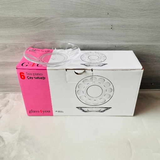 Paşabahçe Optikli Çay Tabak (6'lı Paket) resmi