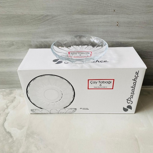 Paşabahçe Damla Çay Tabak (6'lı Paket) resmi