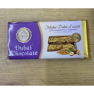 Milat Tel Kadayıflı Fındıklı Dubai Çikolatası 185 Gr için ayrıntıları göster Milat Tel Kadayıflı Fındıklı Dubai Çikolatası 185 Gr resmi