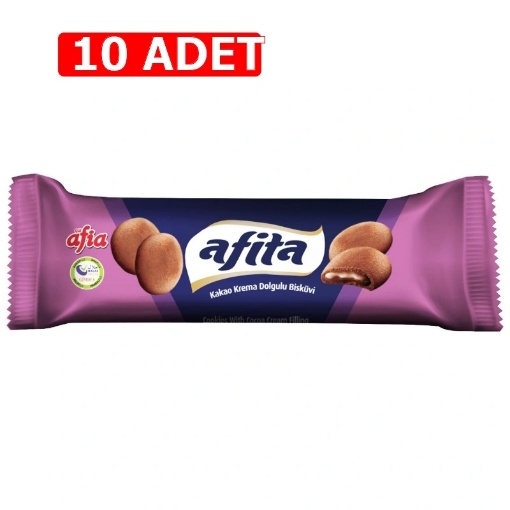 [Kampanya] Afia Afita Kakao Krema Dolgulu Bisküvi 75 Gr (10'lu Paket) resmi
