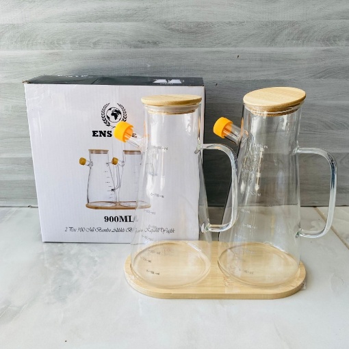 Ens Life 2'li Yağlık Seti Bambu Standlı resmi