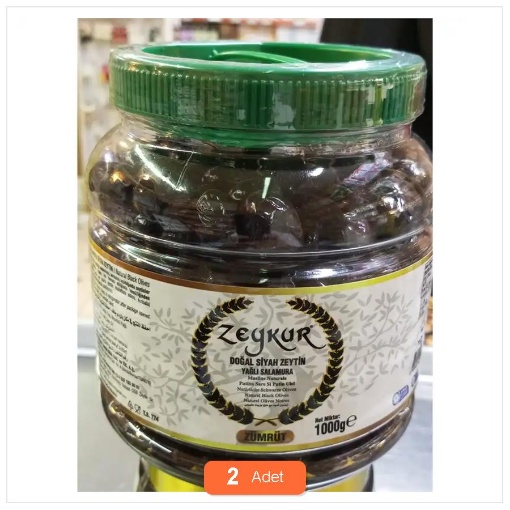 [Kampanya] Zeykur Siyah Zeytin Yağlı Salamura Pet 1 Kg (2 Adet) resmi