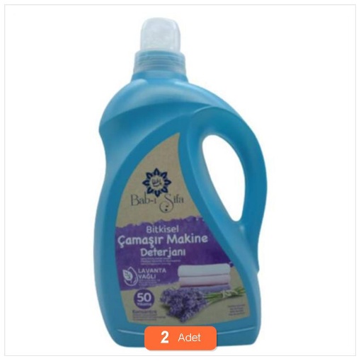 [Kampanya] Babı Şifa Bitkisel Çamaşır Makine Deterjanı Doğal Lavanta Yağlı 1 Lt (2 Adet) resmi