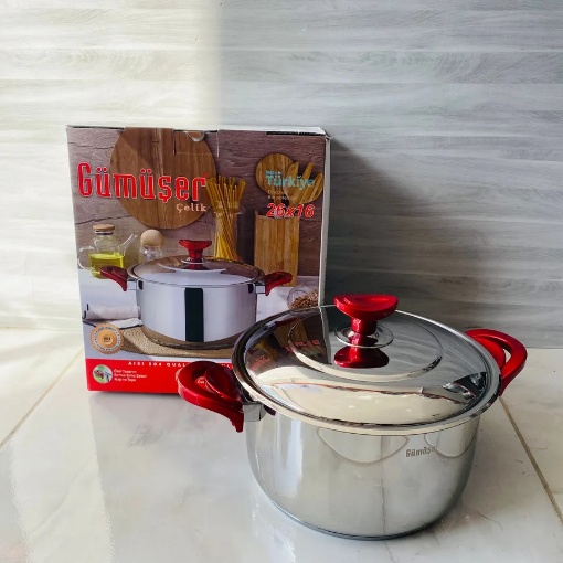 Gümüşer Çelik Derin Tencere 26 Cm resmi