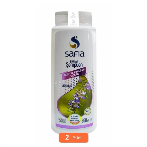 [Kampanya] Safia Zayıf Ve Kırılgan Saçlar İçin Şampuan 650 Ml (2 Adet) resmi