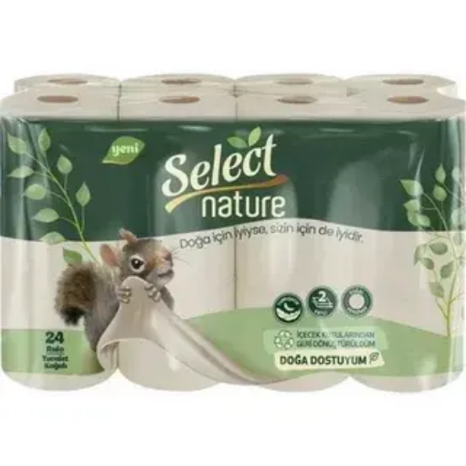 Select Nature Doğal 3 Katlı Tuvalet Kağıdı (24'lü Paket) resmi