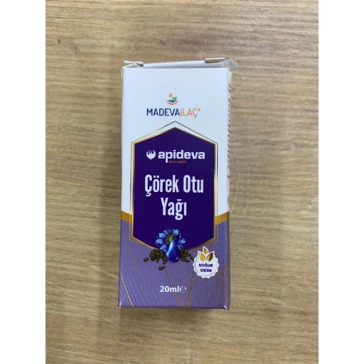 Apideva Çörek Otu Yağı Soğuk Sıkım 20 Ml resmi