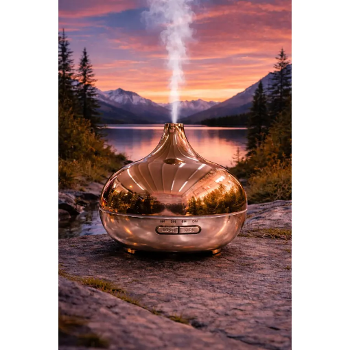 Aroma Difüzör Büyük Kumandalı Bakır Renkli resmi