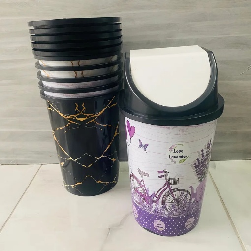 Özatak 1 No Desenli Klik Çöp Kovası 16x24 Cm resmi